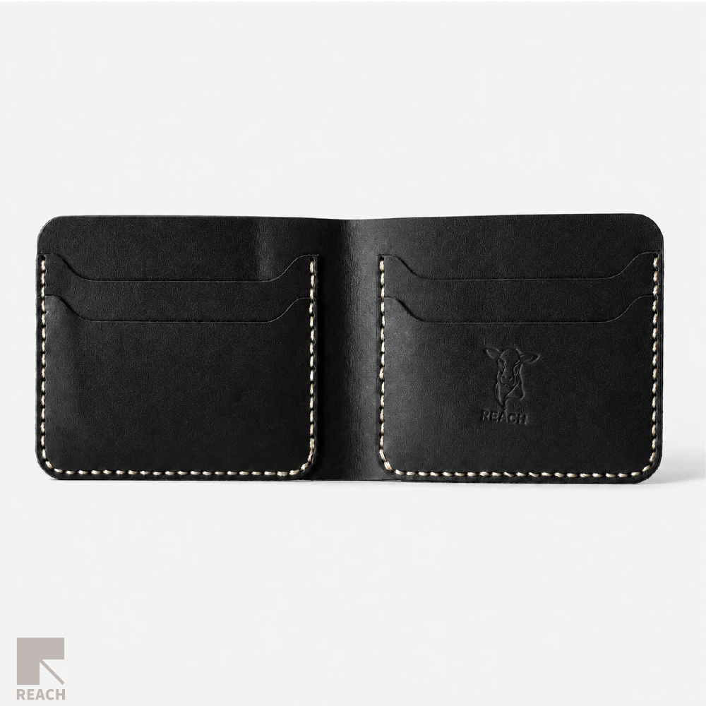 Handstitched Cowhide Bifold Leather Wallet