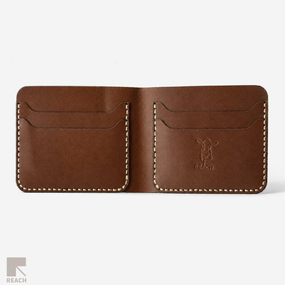 Handstitched Cowhide Bifold Leather Wallet